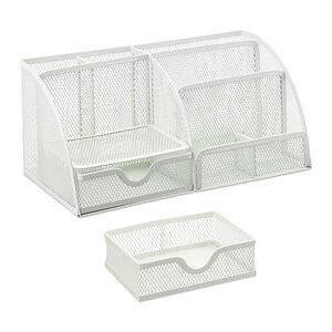 relaxdays Schreibtisch-Organizer weiß Metall 6 Fächer 28,0 x 14,0 x 13,0 cm relaxdays Schreibtisch-Organizer weiß Metall 6 Fächer 28,0 x 14,0 x 13,0 cm