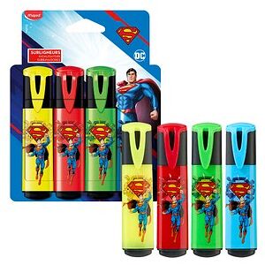maped SUPERMAN Textmarker farbsortiert, 4 St. maped SUPERMAN Textmarker farbsortiert, 4 St.