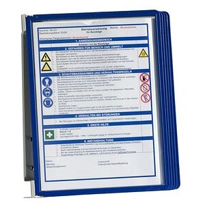DURABLE Wand-Sichttafelsystem VARIO® WALL 555107 DIN A4 blau mit 5 St. Sichttafeln, 1 St. DURABLE Wand-Sichttafelsystem VARIO® WALL 555107 DIN A4 blau mit 5 St. Sichttafeln, 1 St.