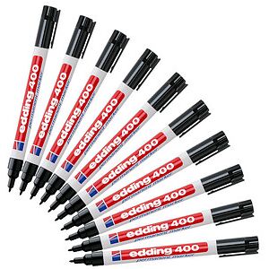 edding 400 Permanentmarker schwarz 1,0 mm, 10 St. edding 400 Permanentmarker schwarz 1,0 mm, 10 St.