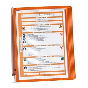 DURABLE Wand-Sichttafelsystem VARIO® WALL 555109 DIN A4 orange mit 5 St. Sichttafeln, 1 St. DURABLE Wand-Sichttafelsystem VARIO® WALL 555109 DIN A4 orange mit 5 St. Sichttafeln, 1 St.