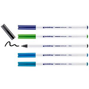 edding 4600 cool Textilmarker farbsortiert 1,0 mm, 5 St. edding 4600 cool Textilmarker farbsortiert 1,0 mm, 5 St.