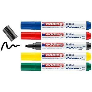 edding 4500 basic Textilmarker farbsortiert 2,0 - 3,0 mm, 5 St. edding 4500 basic Textilmarker farbsortiert 2,0 - 3,0 mm, 5 St.