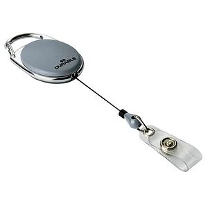 DURABLE Ausweishalter JOJO STYLE 832410, Druckknopfschlaufe, grau, 10 St. DURABLE Ausweishalter JOJO STYLE 832410, Druckknopfschlaufe, grau, 10 St.