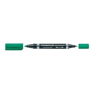 STAEDTLER Lumocolor duo Permanentmarker grün 0,6 - 1,5 mm, 10 St. STAEDTLER Lumocolor duo Permanentmarker grün 0,6 - 1,5 mm, 10 St.