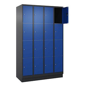 CP Schließfachschrank Classic PLUS enzianblau, schwarzgrau 080020-404 S10034, 16 Schließfächer 120,0 x 50,0 x 185,0 cm CP Schließfachschrank Classic PLUS enzianblau, schwarzgrau 080020-404 S10034, 16 Schließfächer 120,0 x 50,0 x 185,0 cm