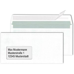MAILmedia Briefumschläge DIN lang mit Fenster weiß haftklebend 500 St. MAILmedia Briefumschläge DIN lang mit Fenster weiß haftklebend 500 St.