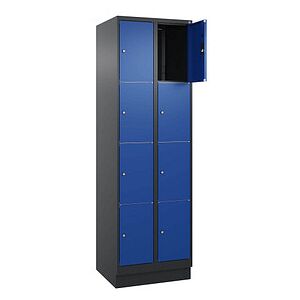 CP Schließfachschrank Classic PLUS enzianblau, schwarzgrau 080020-204 S10035, 8 Schließfächer 60,0 x 50,0 x 185,0 cm CP Schließfachschrank Classic PLUS enzianblau, schwarzgrau 080020-204 S10035, 8 Schließfächer 60,0 x 50,0 x 185,0 cm