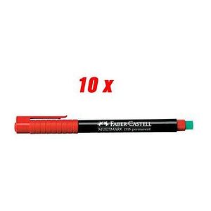 FABER-CASTELL MULTIMARK 1513 Folienstifte rot 0,6 mm permanent, 10 St. FABER-CASTELL MULTIMARK 1513 Folienstifte rot 0,6 mm permanent, 10 St.