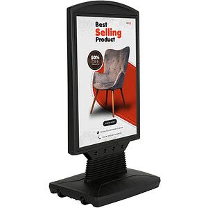 update displays Kundenstopper WindSign FLEX schwarz DIN A1 2 Fächer 70,0 x 50,0 x 129,9 cm, 1 St. update displays Kundenstopper WindSign FLEX schwarz DIN A1 2 Fächer 70,0 x 50,0 x 129,9 cm, 1 St.