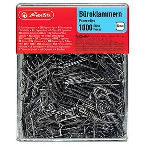 herlitz Büroklammern silber verzinkt, 1.000 St. herlitz Büroklammern silber verzinkt, 1.000 St.
