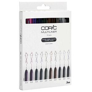 COPIC® Multiliner Color Fineliner farbsortiert 0,3 mm, 10 St. COPIC® Multiliner Color Fineliner farbsortiert 0,3 mm, 10 St.