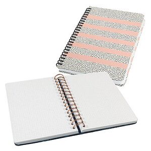 SIGEL Notizbuch mit Spirale Jolie® ca. DIN A5 punktkariert, rose/schwarz/weiß Hardcover 120 Seiten, 1 St. SIGEL Notizbuch mit Spirale Jolie® ca. DIN A5 punktkariert, rose/schwarz/weiß Hardcover 120 Seiten, 1 St.