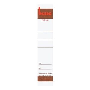 bene Einsteck-Rückenschilder weiß für 5,2 cm Rückenbreite, 10 St. bene Einsteck-Rückenschilder weiß für 5,2 cm Rückenbreite, 10 St.