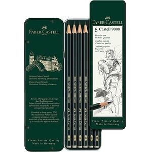 FABER-CASTELL Castell 9000 Bleistifte B, HB, 2B, 4B, 6B, 8B dunkelgrün, 6 St. FABER-CASTELL Castell 9000 Bleistifte B, HB, 2B, 4B, 6B, 8B dunkelgrün, 6 St.