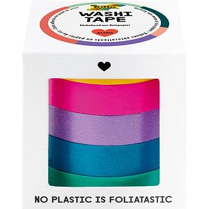 Folia Washi Band UNI BASIC - Dekoratives Klebeband 5 Rollen Folia Washi Band UNI BASIC - Dekoratives Klebeband 5 Rollen
