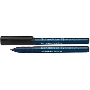 Schneider Maxx 240 Permanentmarker schwarz 1,0 - 2,0 mm, 10 St. Schneider Maxx 240 Permanentmarker schwarz 1,0 - 2,0 mm, 10 St.
