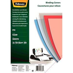 Fellowes Deckfolien für Bindemappen transparent, DIN A4 0,3 mm, 100 St. Fellowes Deckfolien für Bindemappen transparent, DIN A4 0,3 mm, 100 St.