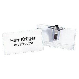 DURABLE Namensschilder mit Kombiklemme 7,5 x 4,0 cm, 25 St. DURABLE Namensschilder mit Kombiklemme 7,5 x 4,0 cm, 25 St.