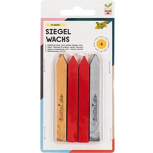 folia Siegelwachs Classic rot, silber, gold folia Siegelwachs Classic rot, silber, gold
