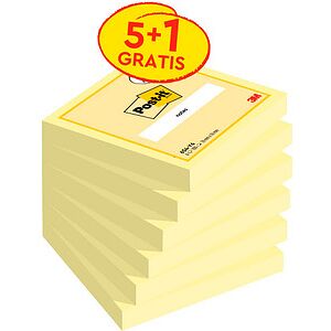 5 + 1 GRATIS: Post-it® Notes 654 Haftnotizen gelb, 5 Blöcke + GRATIS 1 Blöcke 5 + 1 GRATIS: Post-it® Notes 654 Haftnotizen gelb, 5 Blöcke + GRATIS 1 Blöcke