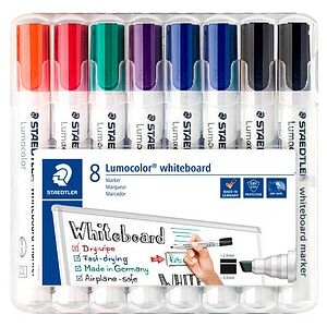 STAEDTLER 351 B WP8X Whiteboard-Marker farbsortiert 2,0 - 5,0 mm, 8 St. STAEDTLER 351 B WP8X Whiteboard-Marker farbsortiert 2,0 - 5,0 mm, 8 St.