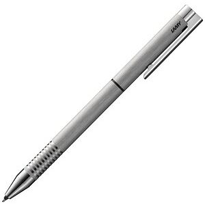 LAMY Kugelschreiber logo twin pen Multifunktionsstift silber brushed, Schreibfarbe: schwarz, 1 St. LAMY Kugelschreiber logo twin pen Multifunktionsstift silber brushed, Schreibfarbe: schwarz, 1 St.