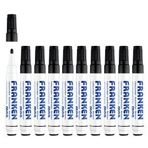 FRANKEN Whiteboard-Marker schwarz 2,0 - 6,0 mm, 10 St. FRANKEN Whiteboard-Marker schwarz 2,0 - 6,0 mm, 10 St.
