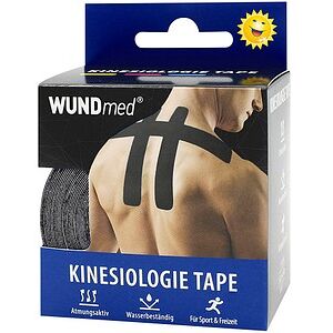 WUNDmed Kinesiologie Tape - Schwarz - 5cm x 5m - Unterstützung & Heilung WUNDmed Kinesiologie Tape - Schwarz - 5cm x 5m - Unterstützung & Heilung