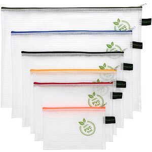 FolderSys Reißverschlussbeutel je 1x A6, B6, A5, B5, A4, B4 transparent/farbsortiert 0,20 mm, 1 Set FolderSys Reißverschlussbeutel je 1x A6, B6, A5, B5, A4, B4 transparent/farbsortiert 0,20 mm, 1 Set