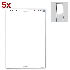 Legamaster Flipchart-Papier blanko 65,0 x 98,0 cm, 20 Blatt, 5 Blöcke Legamaster Flipchart-Papier blanko 65,0 x 98,0 cm, 20 Blatt, 5 Blöcke