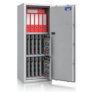 ISS safe4key Schlüsseltresor lichtgrau mit 560 Haken, Elektronikschloss, 50,0 x 42,0 x 130,0 cm, 1 St. ISS safe4key Schlüsseltresor lichtgrau mit 560 Haken, Elektronikschloss, 50,0 x 42,0 x 130,0 cm, 1 St.