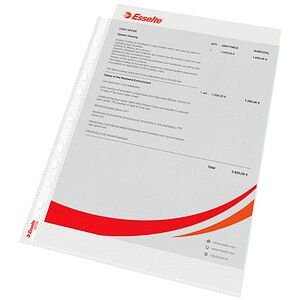 Esselte Prospekthüllen DIN A4 transparent genarbt 0,07 mm, 100 St. Esselte Prospekthüllen DIN A4 transparent genarbt 0,07 mm, 100 St.