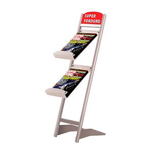 update displays Prospektständer Rapid silber DIN A4 2 Fächer 26,5 x 35,0 x 100,0 cm, 1 St. update displays Prospektständer Rapid silber DIN A4 2 Fächer 26,5 x 35,0 x 100,0 cm, 1 St.