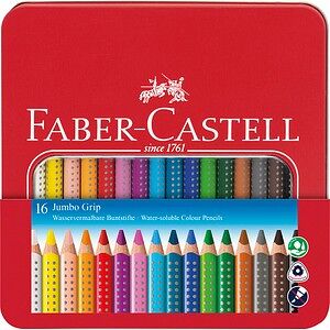 FABER-CASTELL Jumbo GRIP Buntstifte farbsortiert, 16 St. FABER-CASTELL Jumbo GRIP Buntstifte farbsortiert, 16 St.