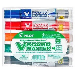 PILOT V-Board Master Whiteboard-Marker farbsortiert 2,0 - 5,0 mm, 5 St. PILOT V-Board Master Whiteboard-Marker farbsortiert 2,0 - 5,0 mm, 5 St.
