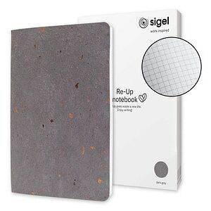 SIGEL Notizbuch RE-UP ca. DIN A5 kariert, dunkelgrau Softcover 100 Seiten, 1 St. SIGEL Notizbuch RE-UP ca. DIN A5 kariert, dunkelgrau Softcover 100 Seiten, 1 St.
