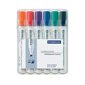 STAEDTLER Lumocolor Whiteboard-Marker farbsortiert 2,0 - 5,0 mm, 6 St. STAEDTLER Lumocolor Whiteboard-Marker farbsortiert 2,0 - 5,0 mm, 6 St.