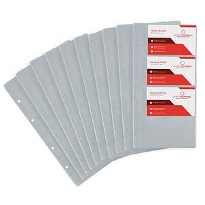 EICHNER Visitenkartenhüllen schmal DIN A5 transparent glatt, 10 St. EICHNER Visitenkartenhüllen schmal DIN A5 transparent glatt, 10 St.