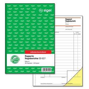 SIGEL Rapport/Regiebericht Formularbuch SD027, 1 St. SIGEL Rapport/Regiebericht Formularbuch SD027, 1 St.
