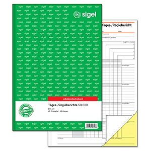 SIGEL Tages-/Regiebericht Formularbuch SD030, 1 St. SIGEL Tages-/Regiebericht Formularbuch SD030, 1 St.