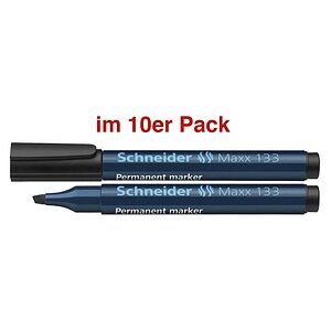 Schneider Maxx 133 Permanentmarker schwarz 1,0 - 4,0 mm, 10 St. Schneider Maxx 133 Permanentmarker schwarz 1,0 - 4,0 mm, 10 St.