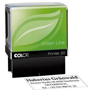 COLOP Textstempel, individualisierbar Printer 20 Green Line selbstfärbend schwarz ohne Logo, 1 St. COLOP Textstempel, individualisierbar Printer 20 Green Line selbstfärbend schwarz ohne Logo, 1 St.
