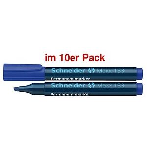Schneider Maxx 133 Permanentmarker blau 1,0 - 4,0 mm, 10 St. Schneider Maxx 133 Permanentmarker blau 1,0 - 4,0 mm, 10 St.