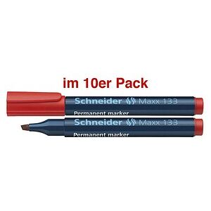 Schneider Maxx 133 Permanentmarker rot 1,0 - 4,0 mm, 10 St. Schneider Maxx 133 Permanentmarker rot 1,0 - 4,0 mm, 10 St.