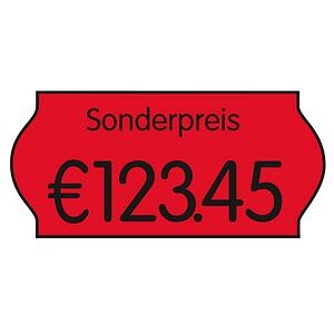 METO Preisetiketten leuchtrot permanent 26,0 x 12,0 mm, 18 Rollen METO Preisetiketten leuchtrot permanent 26,0 x 12,0 mm, 18 Rollen