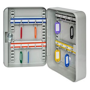 ALCO Schlüsselkasten lichtgrau mit 20 Haken, Zylinderschloss, 18,0 cm 8,0 cm, 1 St. ALCO Schlüsselkasten lichtgrau mit 20 Haken, Zylinderschloss, 18,0 cm 8,0 cm, 1 St.