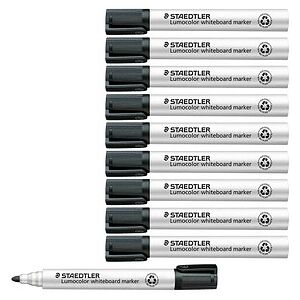 STAEDTLER Lumocolor Whiteboard-Marker schwarz 2,0 mm, 10 St. STAEDTLER Lumocolor Whiteboard-Marker schwarz 2,0 mm, 10 St.