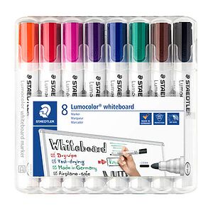 STAEDTLER Lumocolor Whiteboard-Marker farbsortiert 2,0 mm, 8 St. STAEDTLER Lumocolor Whiteboard-Marker farbsortiert 2,0 mm, 8 St.