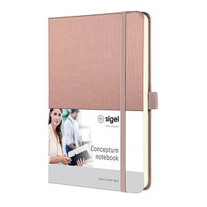 SIGEL Notizbuch CONCEPTUM ca. DIN A5 liniert, rose metallic Hardcover 194 Seiten, 1 St. SIGEL Notizbuch CONCEPTUM ca. DIN A5 liniert, rose metallic Hardcover 194 Seiten, 1 St.